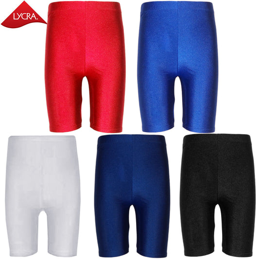 KIDS LYCRA PE SHORTS CHILDREN BOYS GIRLS UNISEX SCHOOL CYCLING SPORTS GYM DANCE (Sports, Cycling, Comfortable)