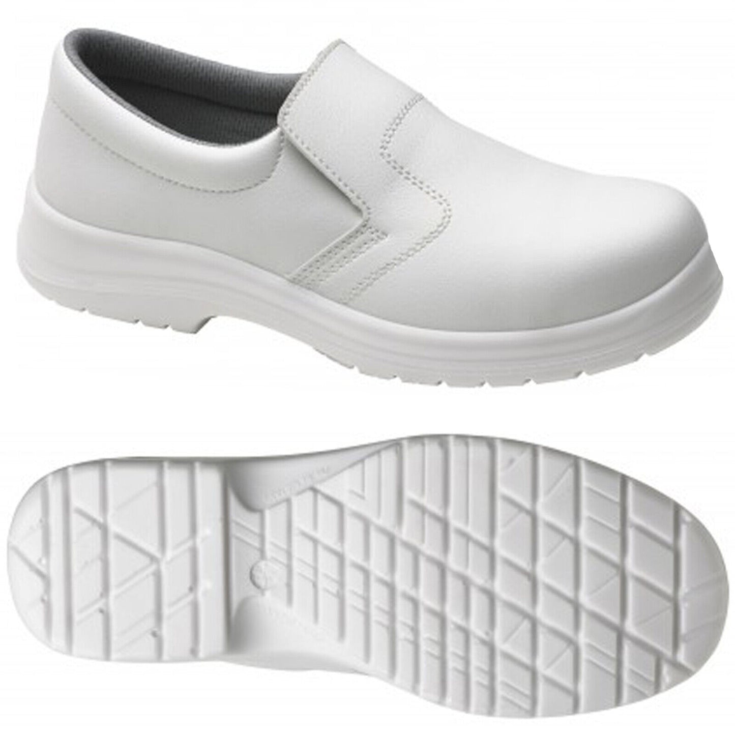 Mens Food X Hygiene Anti Slip On Lightweight Safety Shoes Steel Toe Cap Medical