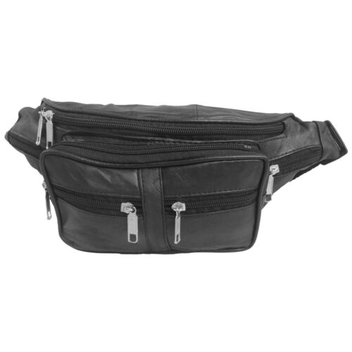 BUM BAG REAL LEATHER FANNY PACK TRAVEL FESTIVAL MONEY POUCH WAIST BELT WALLET